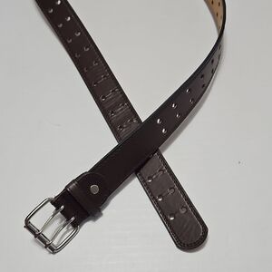 Men's Brown Leather Wide Belt Size XL